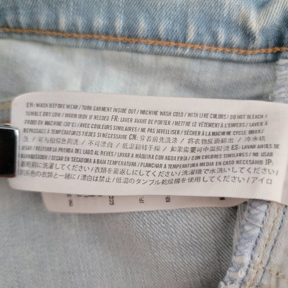 Abercrombie & Fitch Distressed Acid Wash Cutoff Denim Jean Shorts - Picture 15 of 15